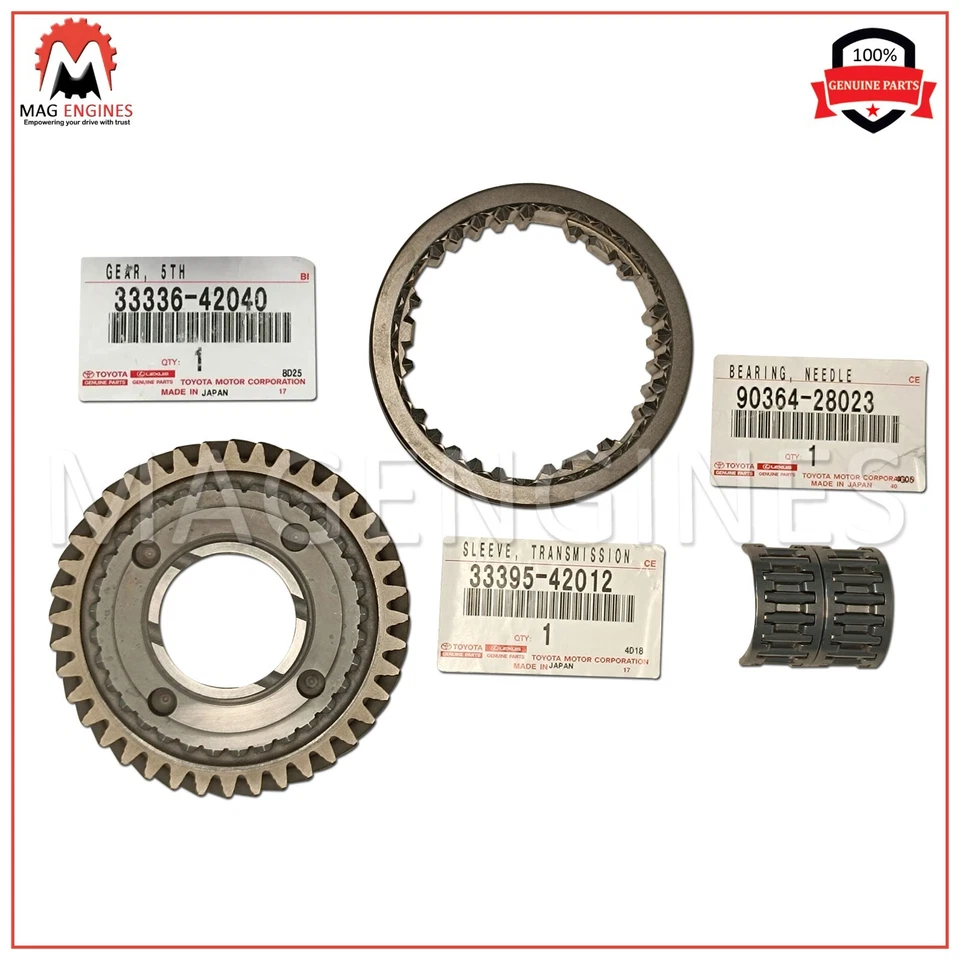 33336-42040 GENUINE OEM 5TH GEAR REPAIR KIT 40 TEETH 3Pc - RAV4 AVENSIS SCION TC - Image 2 of 4