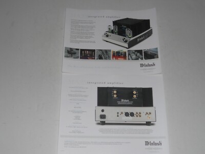 McIntosh MA252 Tube Integrated Amplifier Brochure 2 pages, Specs/Info/Articles