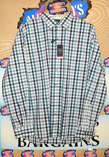 Mens Van Heusen Flex Stretch Long Sleeve Slim Fit Dress Shirts $19.99 (B41) - Picture 9 of 16