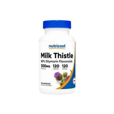 Nutricost Milk Thistle Extract 300mg  120vegcaps 120servings -EXP 07/2027