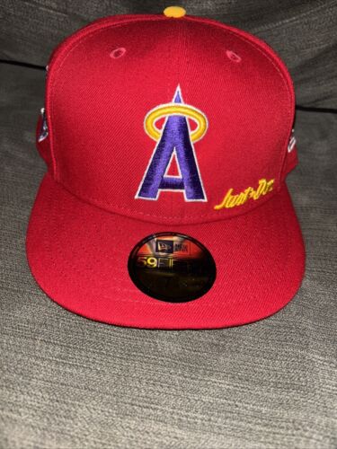 New Era Cooperstown Collection Angels Red/Purple/Yellow Baseball Hat - Sz 7 7/8