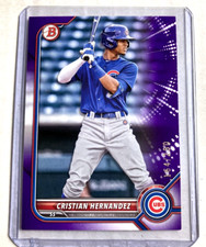 2022 Bowman Draft #BD-111- CRISTIAN HERNANDEZ Purple Parallel SP RC #'d/250
