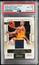 2009/10 Classics Timeless Threads Stephen Curry Rc #166 (152/265) Warriors PSA 8