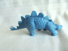 Vintage Blue Marx Stegosaurus Plastic Dinosaur Prehistoric Playset Toy Figure