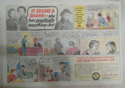 Fleischmann's Yeast Ad: Shame She Has Practically Everything ! Pimples! 1930's