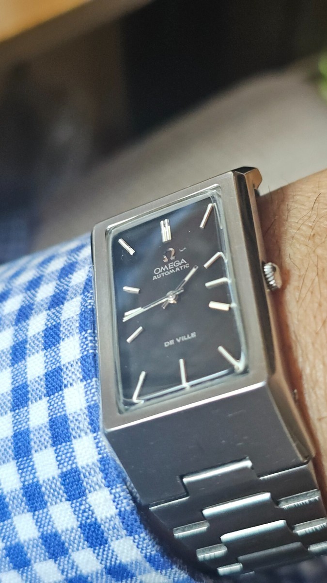 Vintage Omega De Ville Black Dial Men's Automatic Watch 1973 | eBay