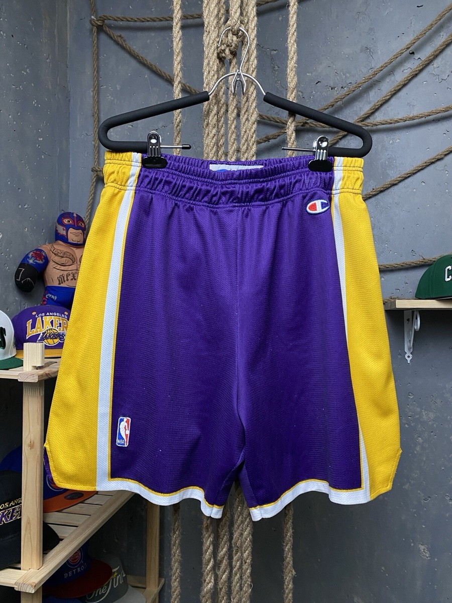 NBA LAKERS champion 2XL ストリート　バスケ チャンピオン Los Angeles Lakers Champion Basketball Shorts Vintage Size