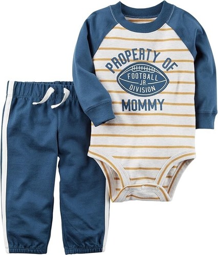 Carter's Baby Boys' 2-Piece Long Sleeve Bodysuit & Jogger Set NB-24M - Picture 4 of 4
