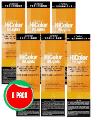 L'Oréal Technique HiColor Red HiLights Permanent Hair Color: ASH BLONDE - 6 PACK
