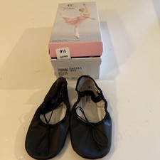 ABT GIRLS OR BOYS BLACK BALLET / DANCE SHOES SIZE 9.5 GREAT COND