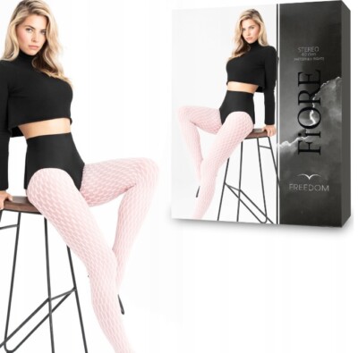 Fiore Stereo ladies conservative stylish decorated tights Rose Baletto 40 Den