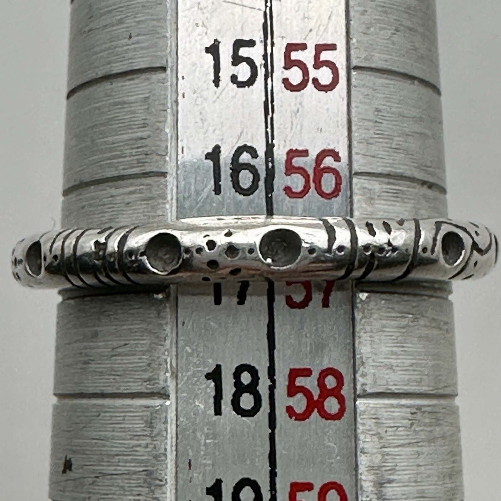 Artisan Boho Stackable Ring Signed Locke Sterling… - image 9