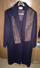 Mdp Mario De Pinto Wool Trench Coat With Scarf. Size 16/18. Lined.