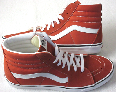 Vans Men's Sk8-Hi Color theory Burnt Ochre Orange Canvas Suede