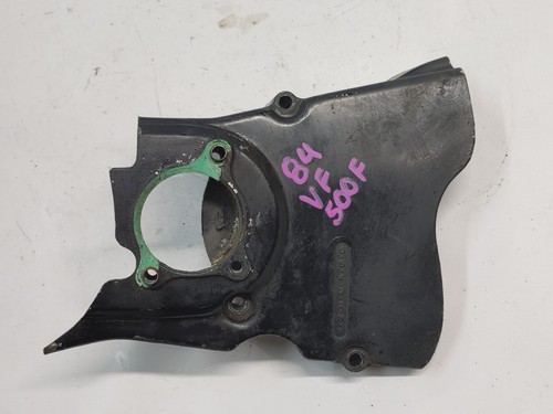 1984 Honda VF500F Interceptor Left Engine Sprocket Cover 11341-MF2-000 - Foto 1 di 4