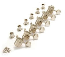 Grover Nickel Vintage Deluxe 6 Inline Guitar Tuners for Fender Strat/Tele  136N6