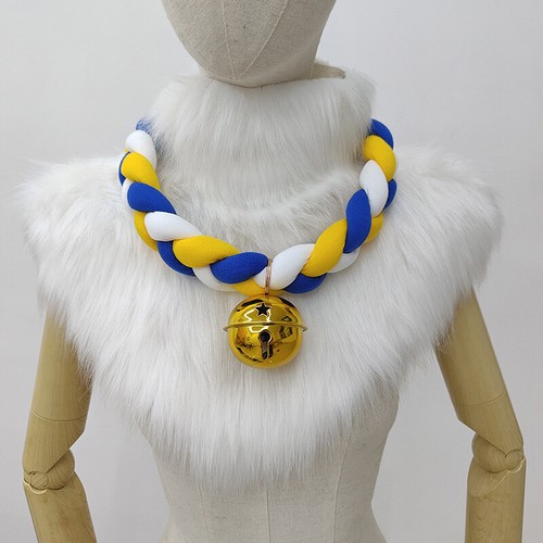Collar Gargantilla Fursuit Fiesta Animal utilería Cuerda Collar Juegos con disfraces Campana Peluda - Imagen 8 de 19