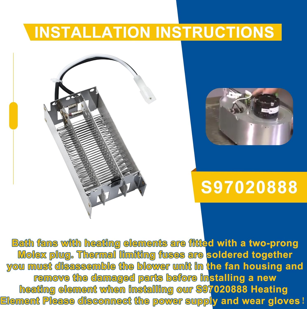 Ceiling Fan Replacement Parts Broan-Nutone Bathroom Heater