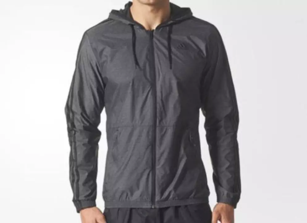 Adidas Nylon Essentials Giacca a Vento Grigio Argento Lucido
