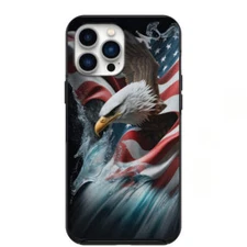 USA Flag Eagle Art Phone Case for iPhone 7 8 X XS XR SE 11 12 13 14 Pro Max Mini