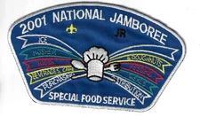 2001 National Jamboree JSP Special Food Service WHT Bdr.