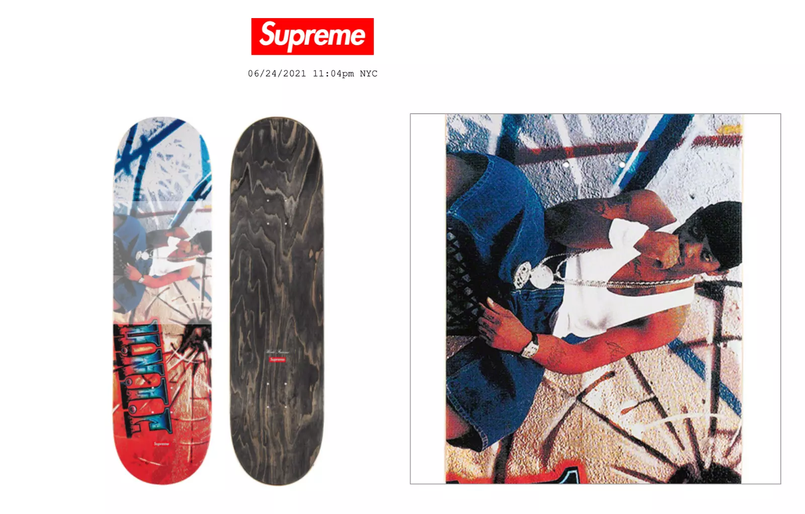 SUPREME HNIC SKATEBOARD (PRODIGY) SS21 KAWS CRAIE LOGO SMURFS KERMIT MOBB PROFOND