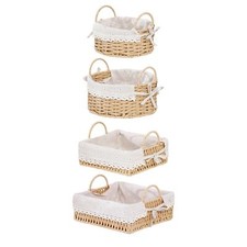 Handgefertigter Aufbewahrungskorb Schreibtisch Kleinigkeiten Organizer für Brot Partys Terrasse