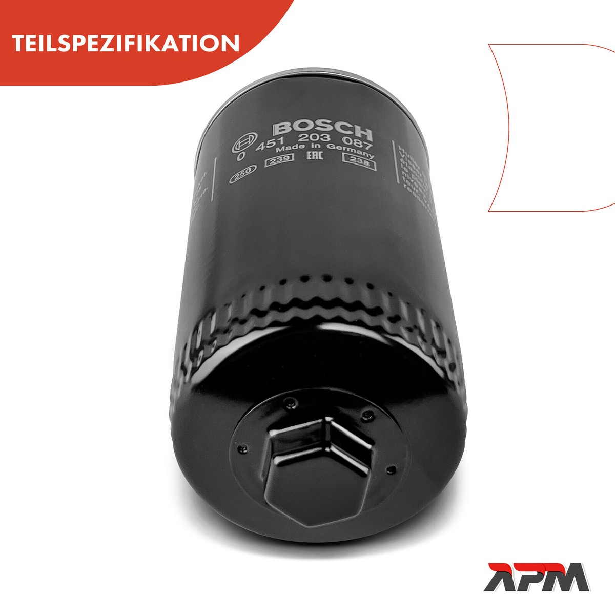 BOSCH Ölfilter 0451203087 FÜR 2.4 TD D+2.5 TDI VW T4 BUS KASTEN Lt 28 35 40 55 Ford Mondeo Mk4 Ölfilter
