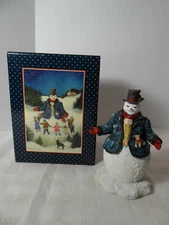 Lang & Wise 2001 Percy Snowman 1st Edition Number 1 Linda Nelson Stocks with Box