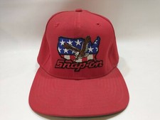 Vintage New Era Snap-on Tools Snapback Made in USA Flag Dupont Visor Logo Hat