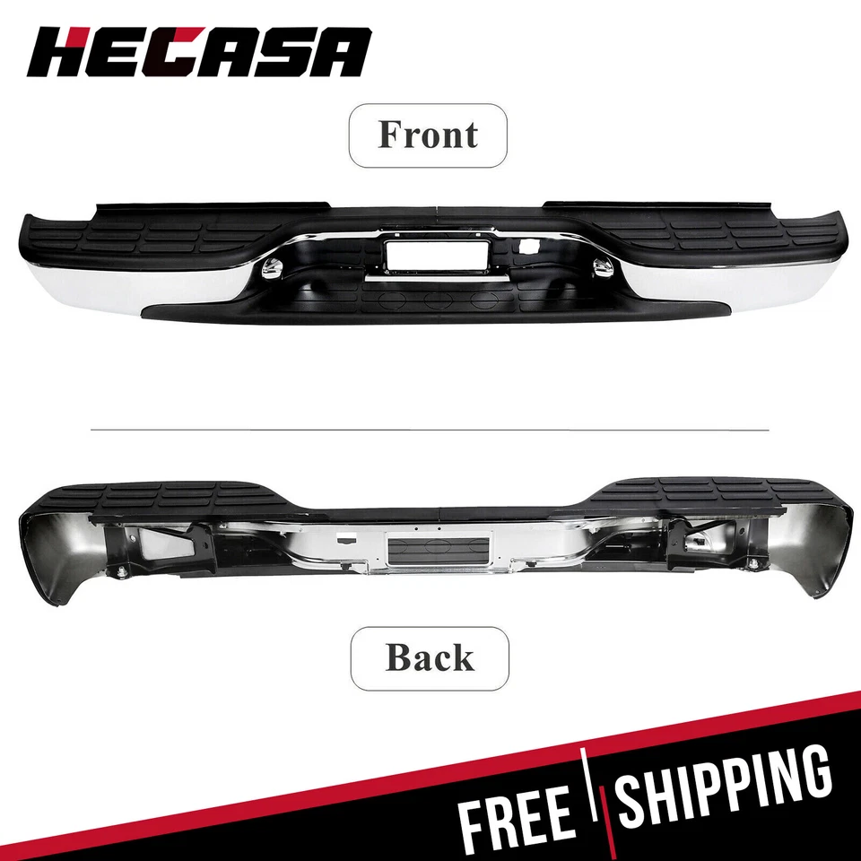 Complete - Chrome Rear Bumper For 1999-2007 Chevy Silverado GMC Sierra 1500 2500 - Image 2 of 4