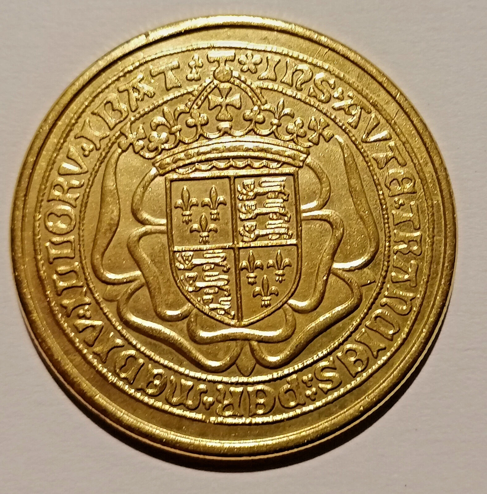 РЕТРО Генрих VIII 1538-41 Соверен 'Роза Тюдоров' Щит - Заполнитель пробелов *UK DISPATCH* - Изображение 3 из 4