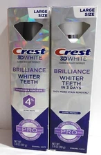 2 x Crest 3D White Brilliance Hydrogen Peroxide Ultra White Toothpaste Exp 2027