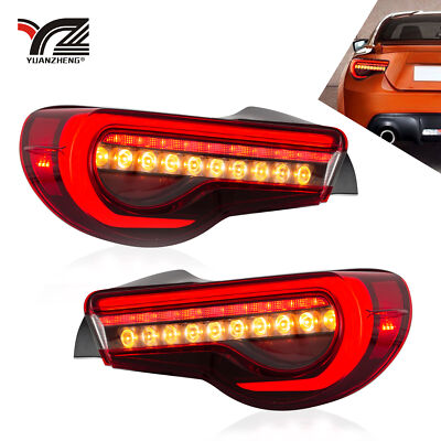 VLAND Red LED Tail Lights applicable For Toyota 86 12-20/ SUBARU-BRZ 13-20 pair