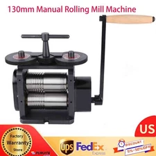 130mm Manual Rolling Mill Machine,Wire Flat Pattern Sheet Metal Jewelry Tool NEW
