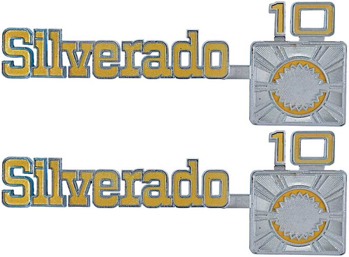 OER Front Fender Emblem Set For 1975-1980 Chevy K5 Blazer - Left & Right Side Diecast Badges - OEM Style