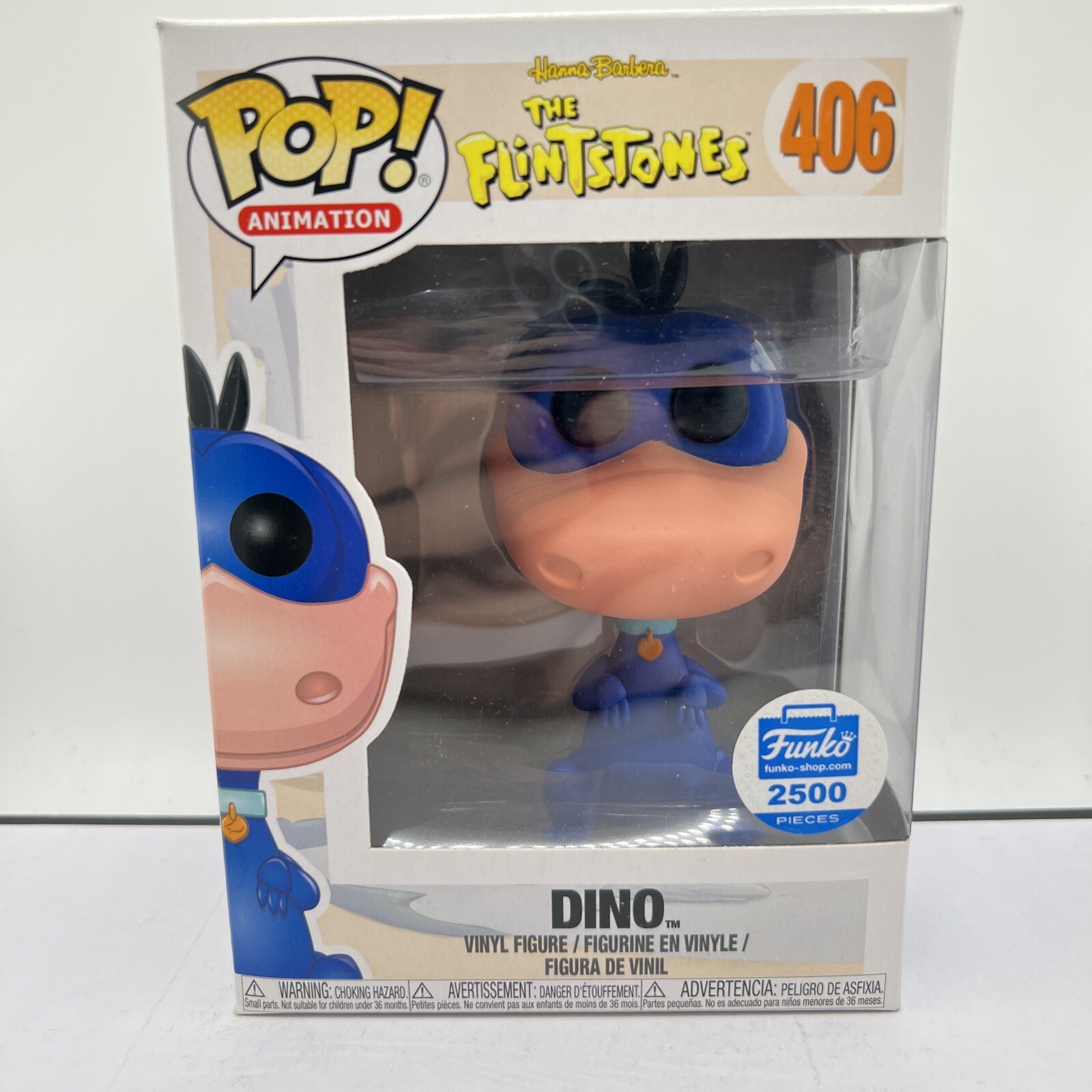 Funko Pop! Animation Hanna Barbera The Flintstones Dino #406 [Blue] Le 2500 Excl