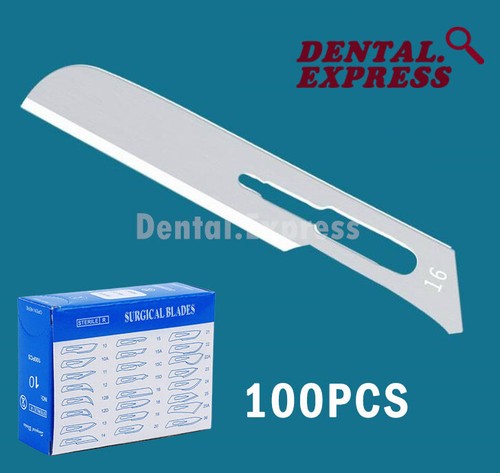 Bisturí quirúrgico dental cuchillas esterilizadas hoja de acero al carbono soporte de mango de cuchillo - Imagen 12 de 28