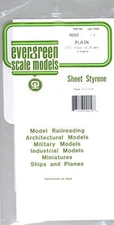 9010 Plain Sheet .010x6x12 (4) Styrene by Evergreen Scale Models EVG9010