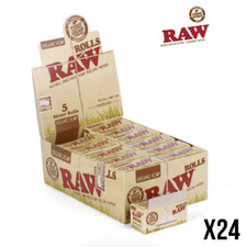 LOT 24 RAW ROLLS ORGANICS BIO rouleaux de 5m Feuilles à rouler chanvre BIO