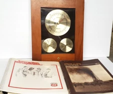 Vintage Phillips 66 Gas Oil Barometer Book & Notebook Airguide Wood 
