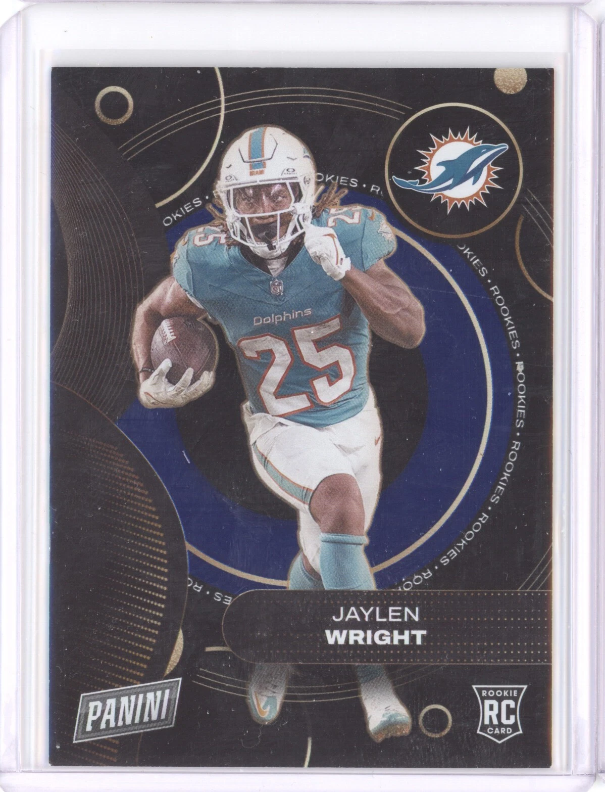 JAYLEN WRIGHT 2024 PANINI PLAYER OF THE DAY FOOTBALL BLUE RC 01/50 Q1078