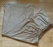 Calvin Klein 8 Formal Gold Shimmer Fitted Beaded One Shoulder Chic Maxi Dress