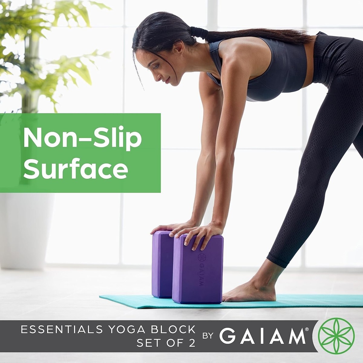 Cork Yoga Blocks EVA Foam Yoga Blocks (2-Pack) Non-Slip Support