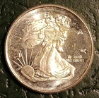 1/4 (0.25) Troy oz .999 Fine Silver Walking Liberty Round