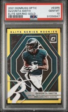 2021 Panini Donruss Optic DeVonta Smith Elite Series Rookies Gold 8 / 10 PSA 10 