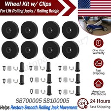 Wheel Kit With Clips For Lift Rolling Jacks Rolling Bridge Sb700005 Set Of 8