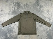 THE NORTH FACE MENS SWEATER MEDIUM GRAY PULLOVER 1/4 ZIP FLEECE