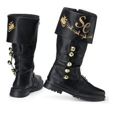 Christmas Santa Claus Boots for Men Wide Cuffs Santa Combat 10 Sc Embroidery