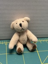 Miniature White Teddy Bear Dollhouse Plush Bear 1:12 Scale Collectible